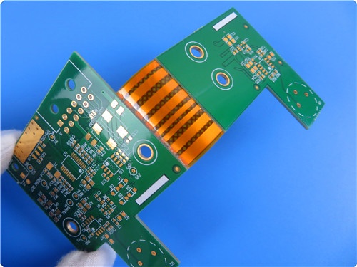 6 Layer Rigid Flex PCB Built on FR 4 and Polyimide